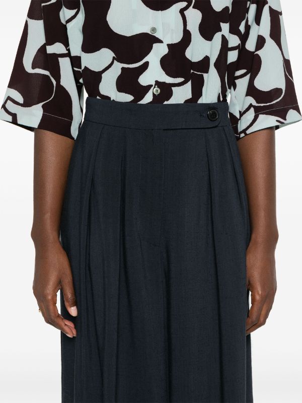 Dries Van Noten Elastic Waist Casual Pants In Black
