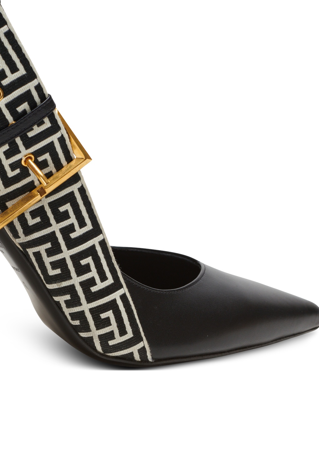 Balmain Ruby Pointed Toe Slingback Pumps In Black