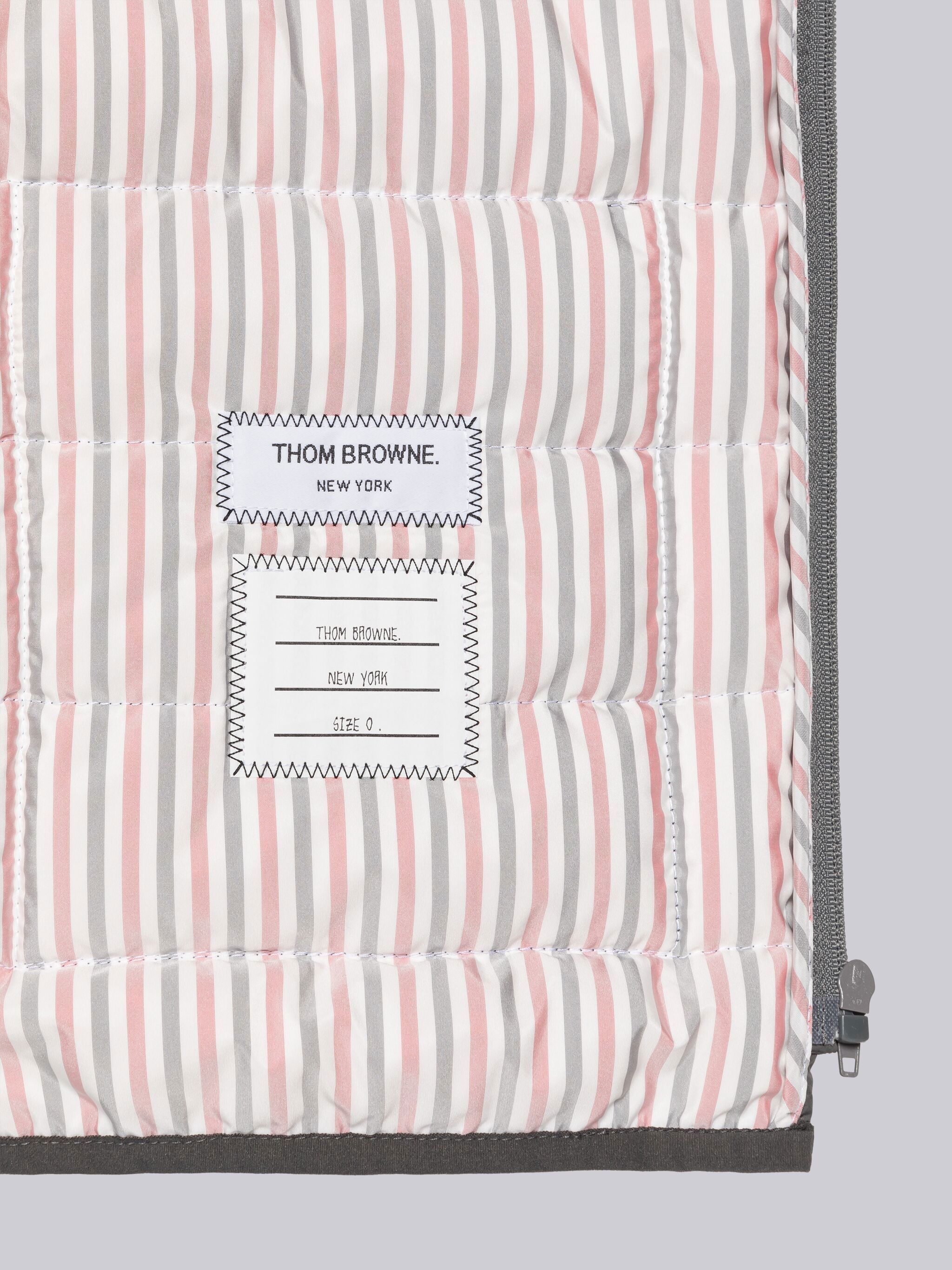 Thom Browne Zip-front Padded Jacket In Black