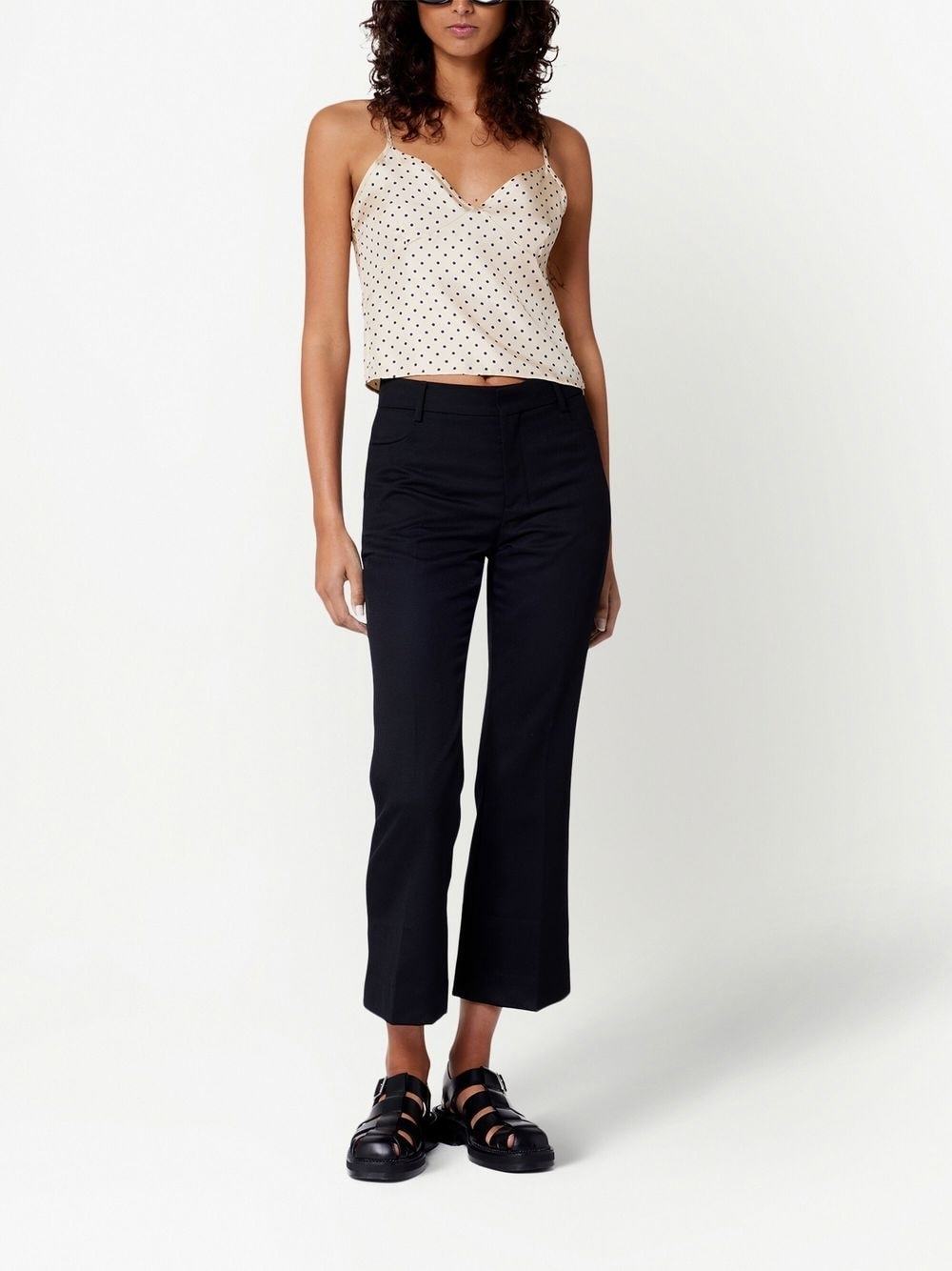 Ami Alexandre Mattiussi Ami Mid-rise Flared Trousers In Black