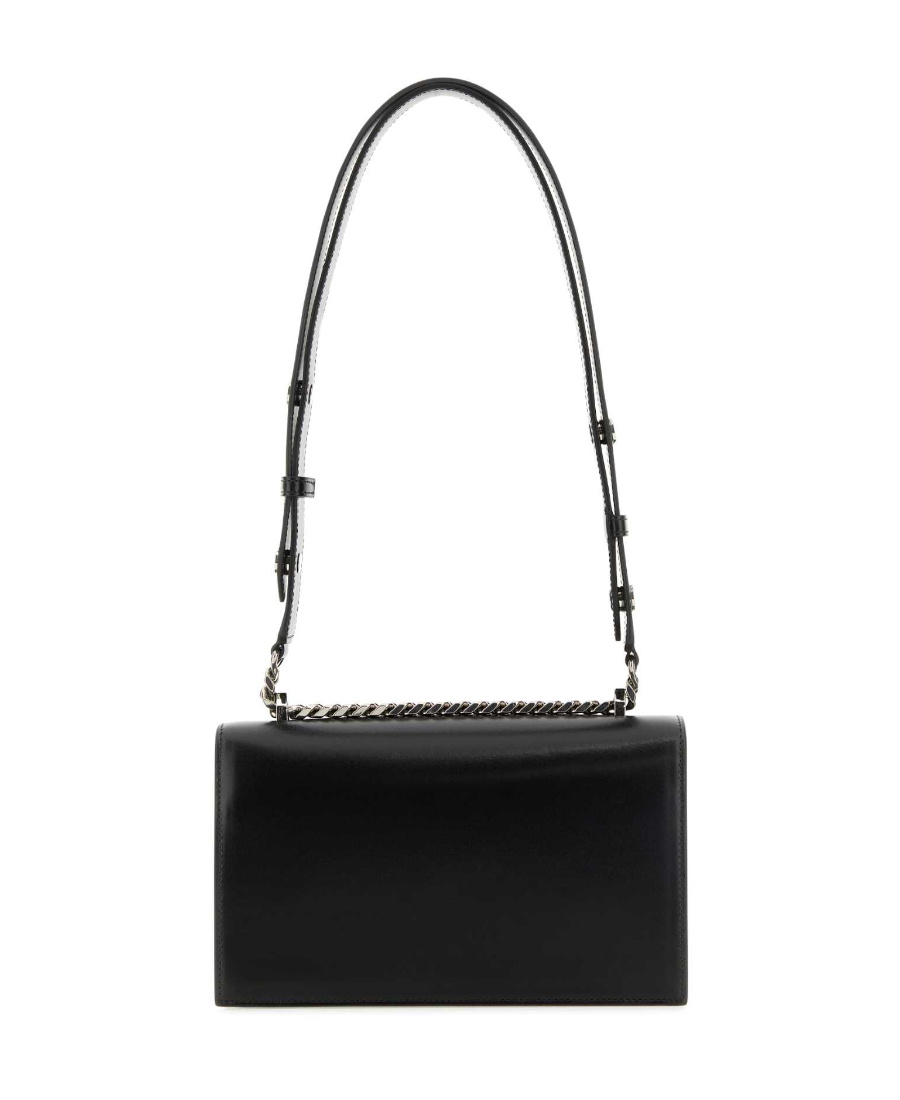 Alexander Mcqueen Mini Jewelled Denim Satchel Bag In Blu