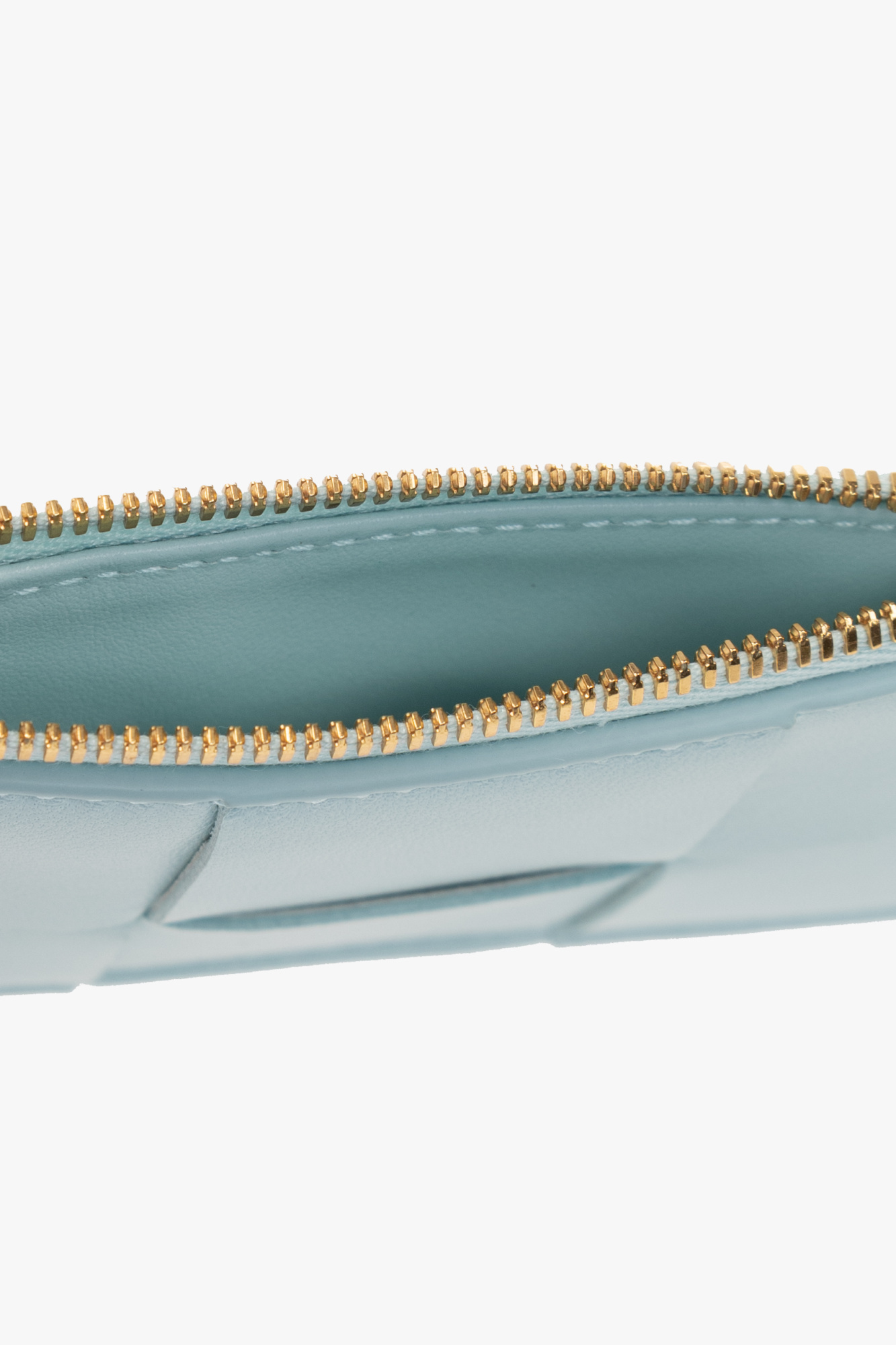 Bottega Veneta Logo Card Bag In Blue