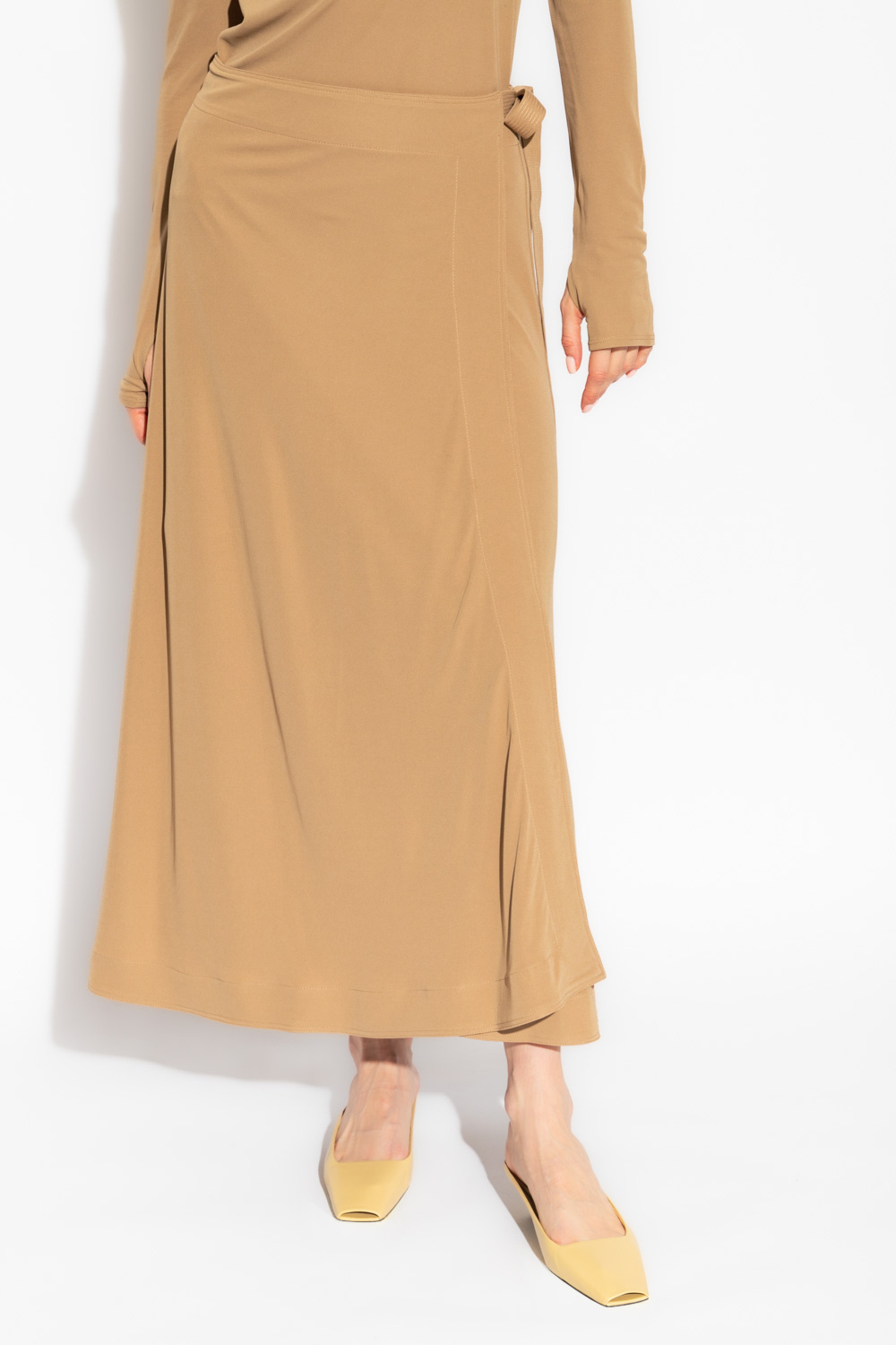 Totême Tied-waist Maxi Skirt In Nude
