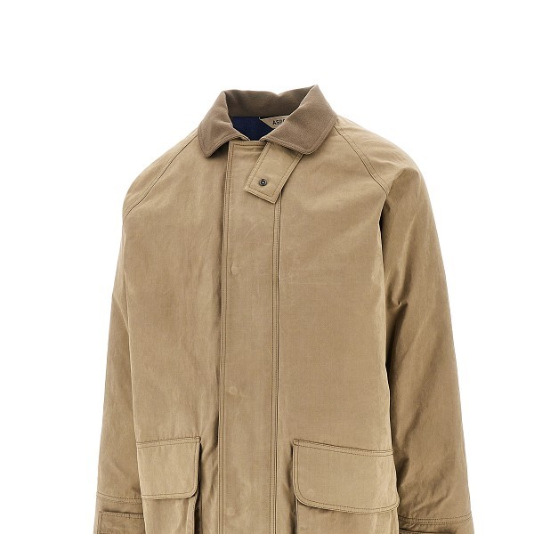Aspesi High-neck Casual Jacket In Brown
