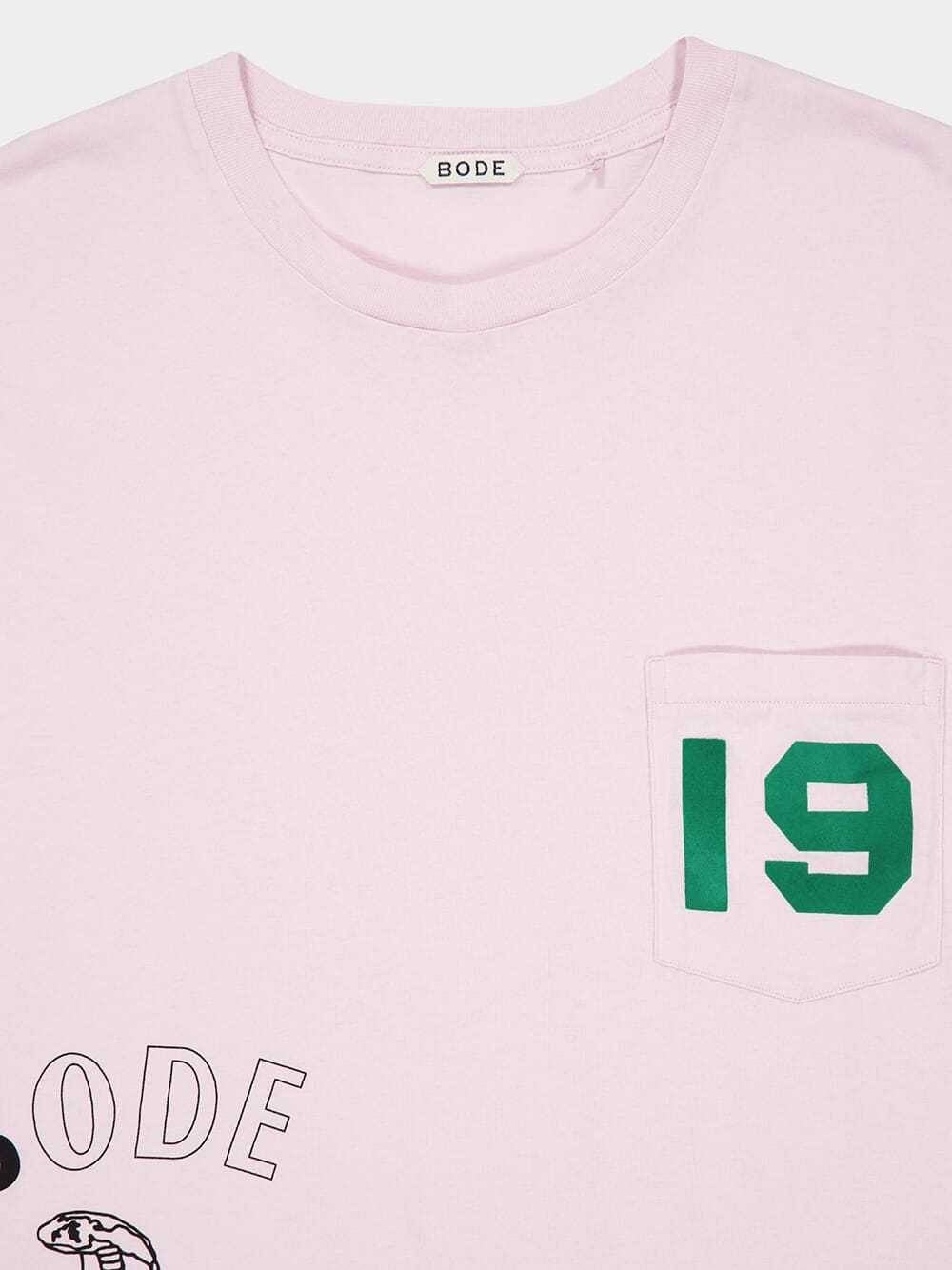 Bode Cobra Graphic Pocket T-shirt In Pink