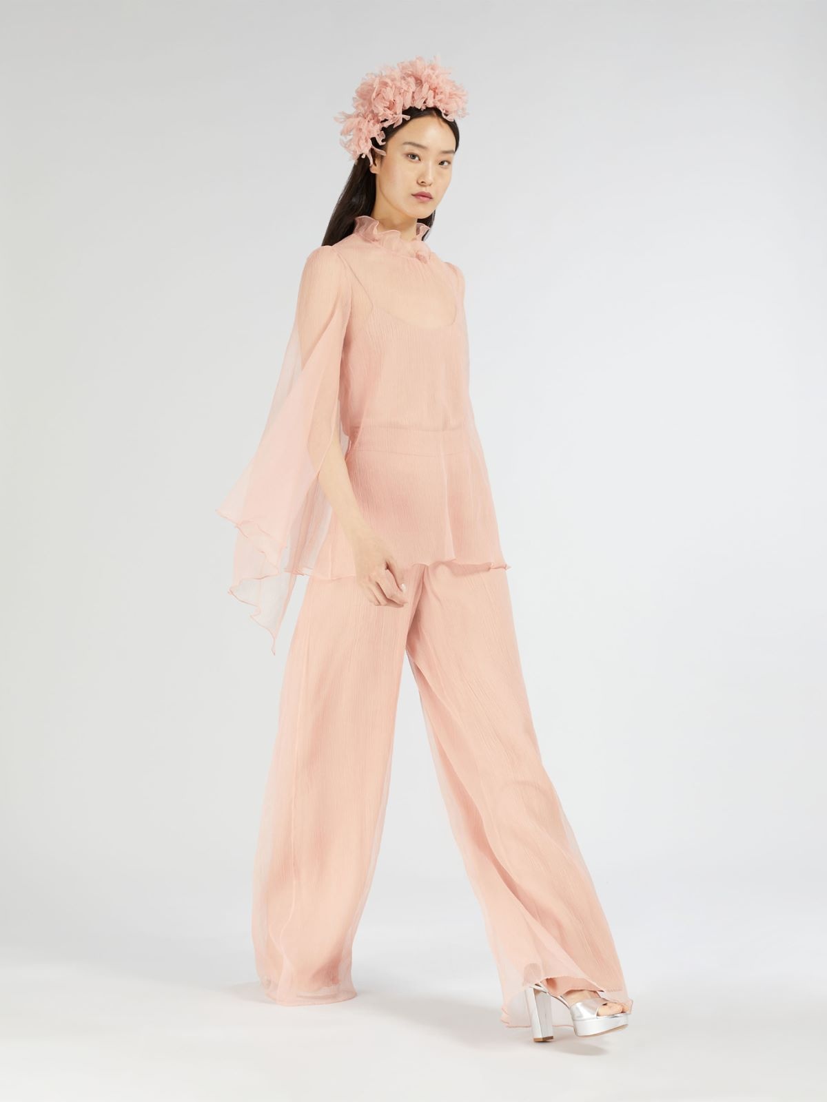 Max Mara Maniero Logo Blouse In Pink