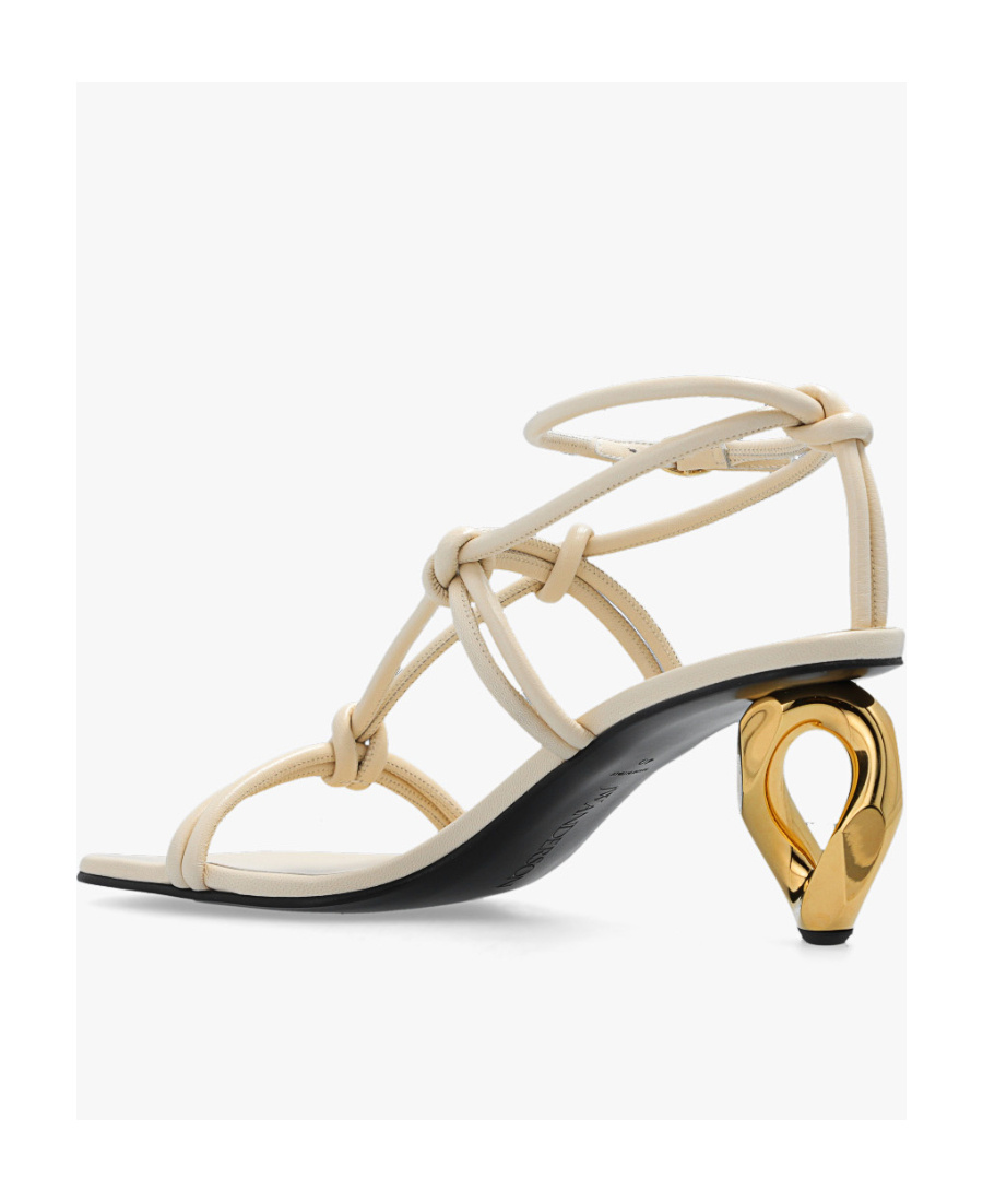 Jw Anderson Logo High-heeled Sandals In Nude