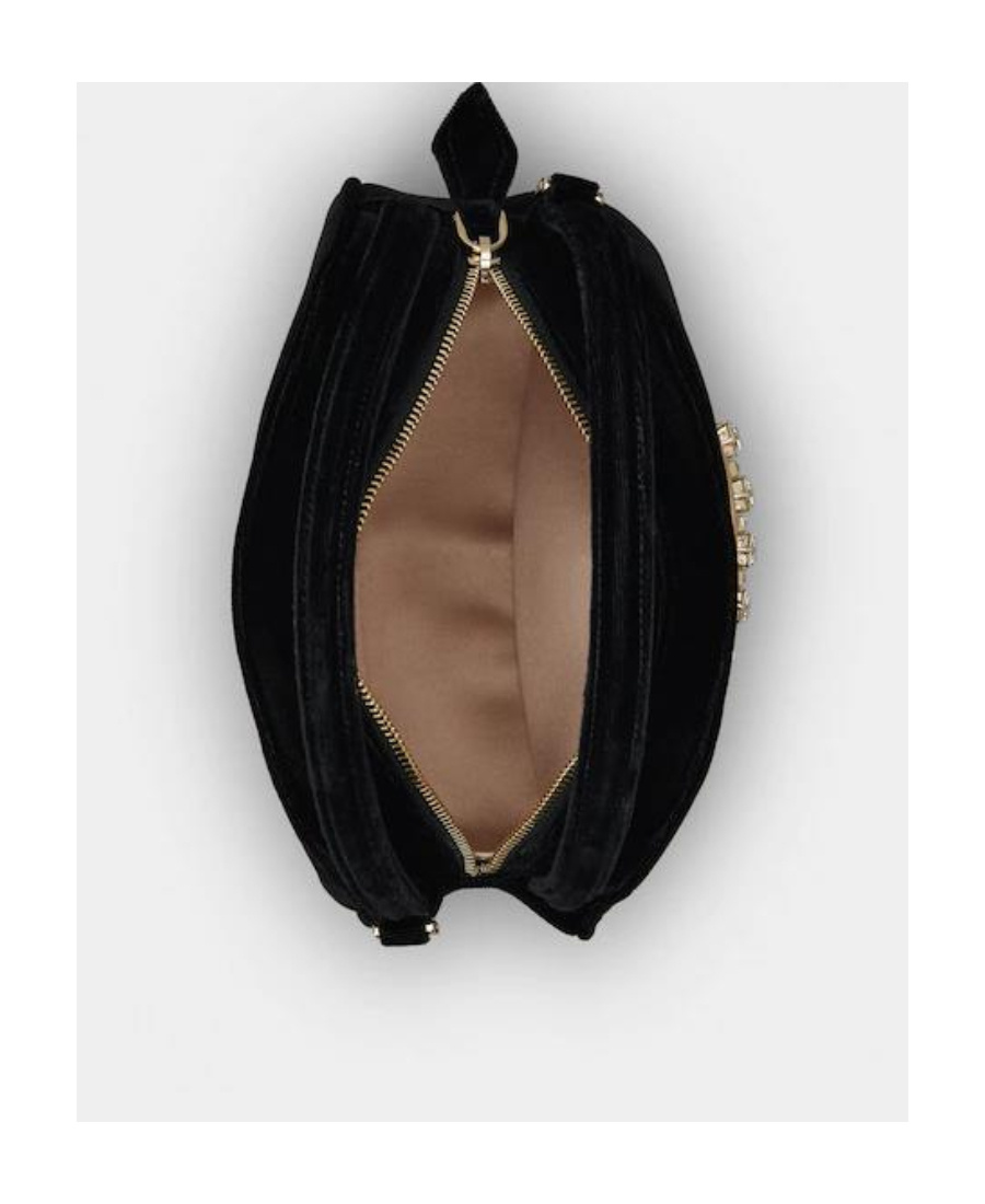 Roger Vivier Zipper Shoulder Bag In Black