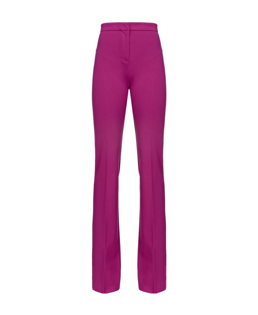 Shop Pinko Flared High-rise Trousers In Purple