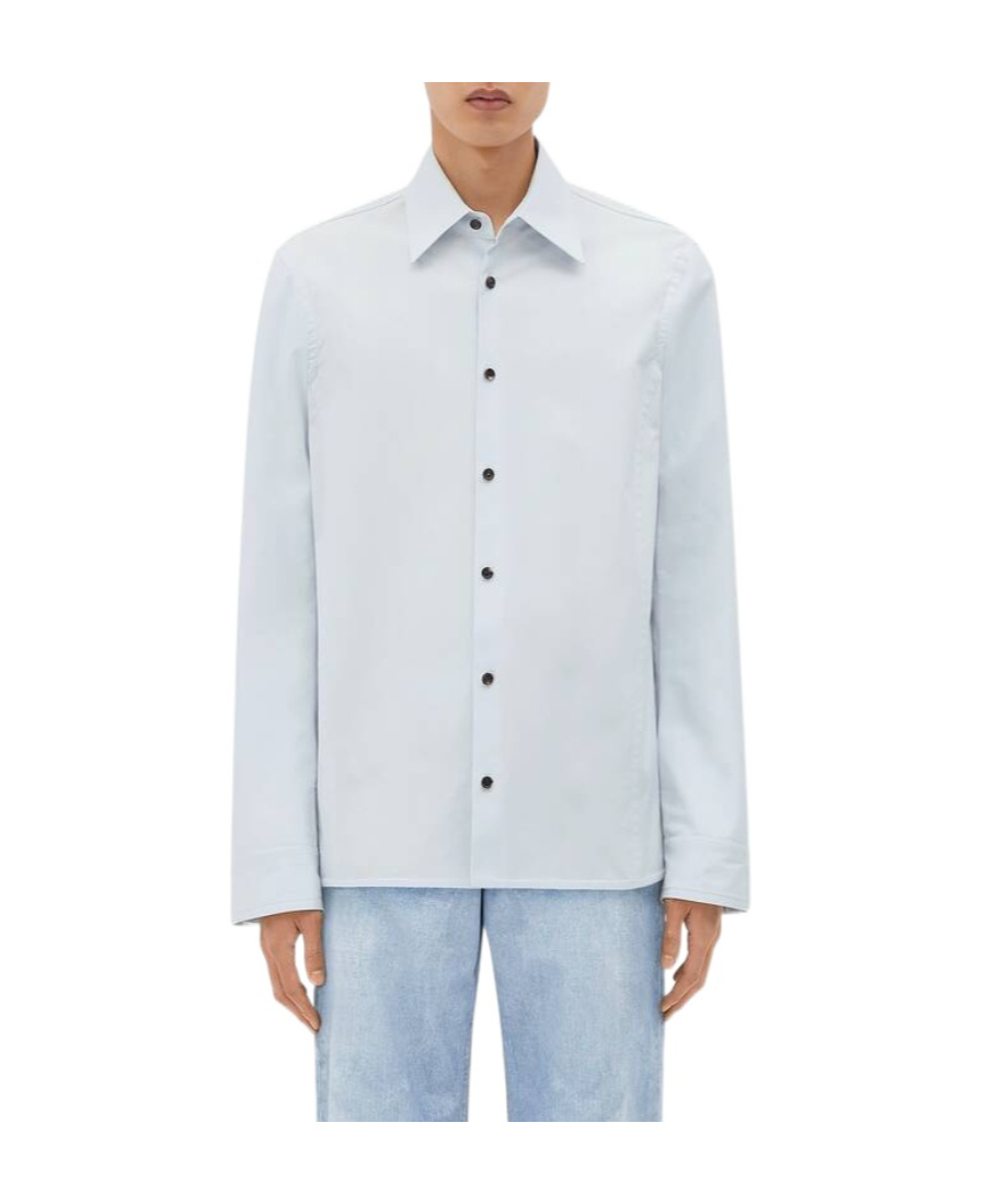 Bottega Veneta Weatherproof Long-sleeved Shirt In White