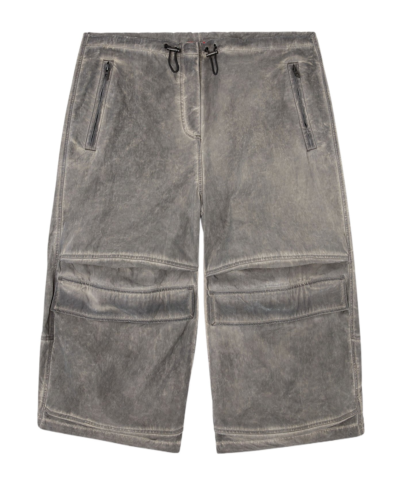 Diesel Gray P-dayetz-short-fem-q3 Trousers In Grey