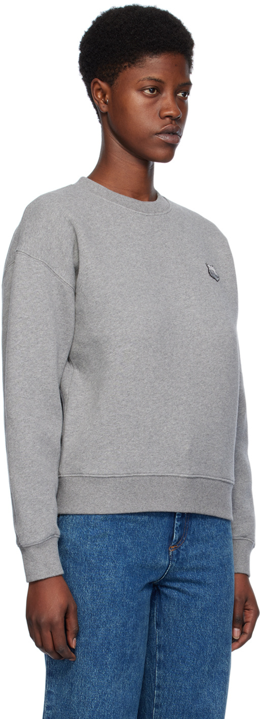 MAISON KITSUNÉ MAISON KITSUNÉ BOLD FOX HEAD PATCH CREWNECK SWEATSHIRT