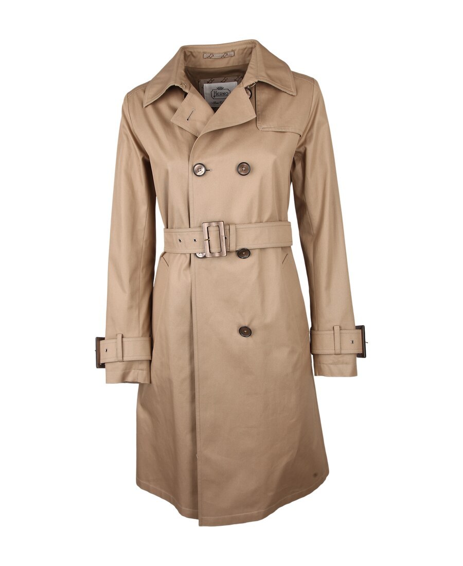 Herno Belted Trench Coat In Nude
