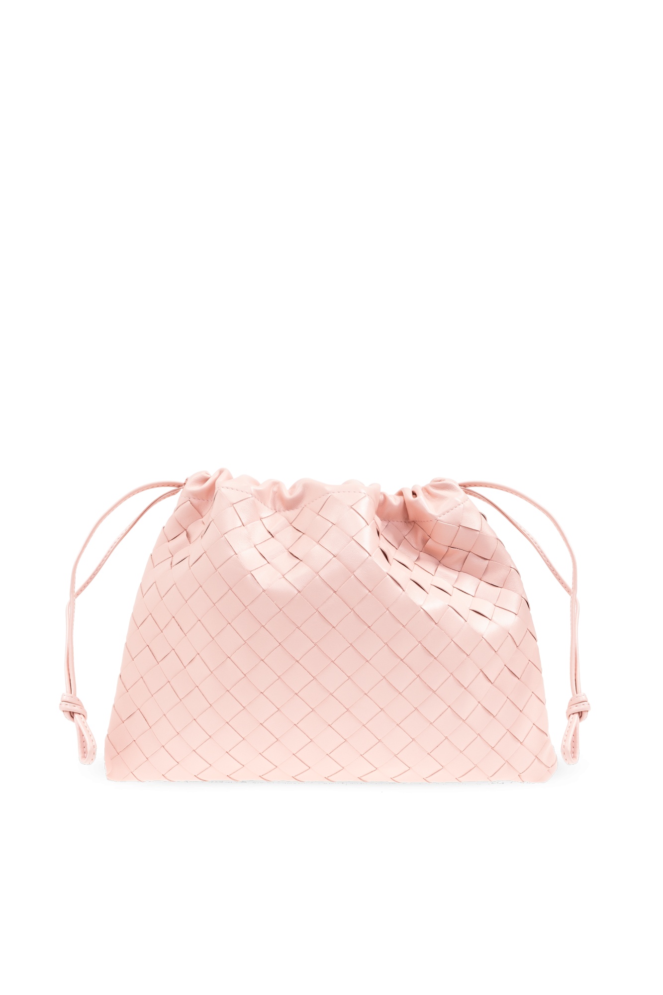 Bottega Veneta Medium Dustbag Intrecciato Leather Shoulder Bag In Pink