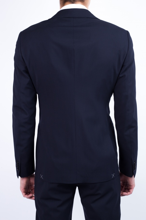 Giorgio Armani Long Sleeved Suit Jacket In Black