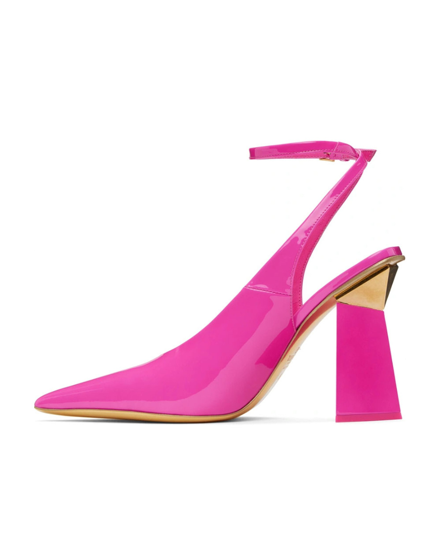 Valentino One Stude Hyper 110mm Leather Pumps In Pink