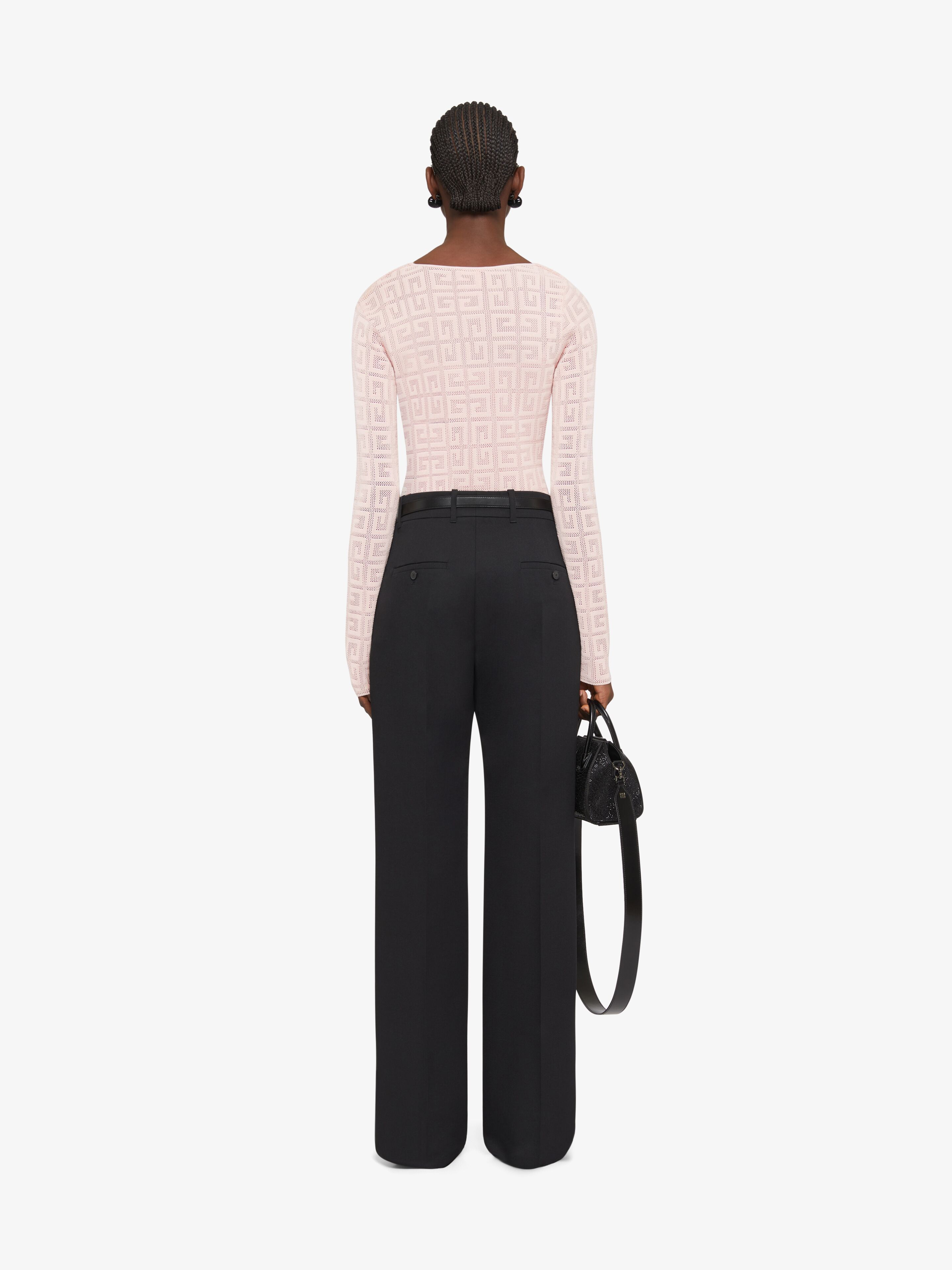 Givenchy Draped Sweater In 4g Jacquard In Pink