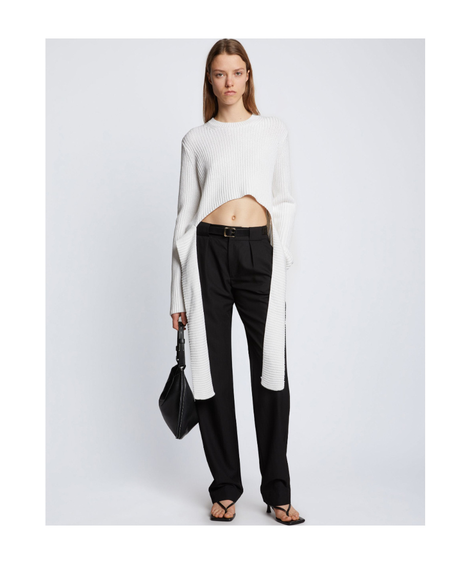 Shop Proenza Schouler Long-sleeved Sweater In White