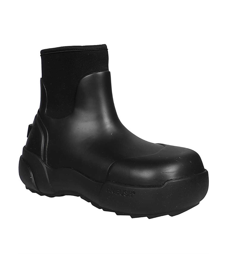 Ambush Elasticated Ankle Welly Boots In Black