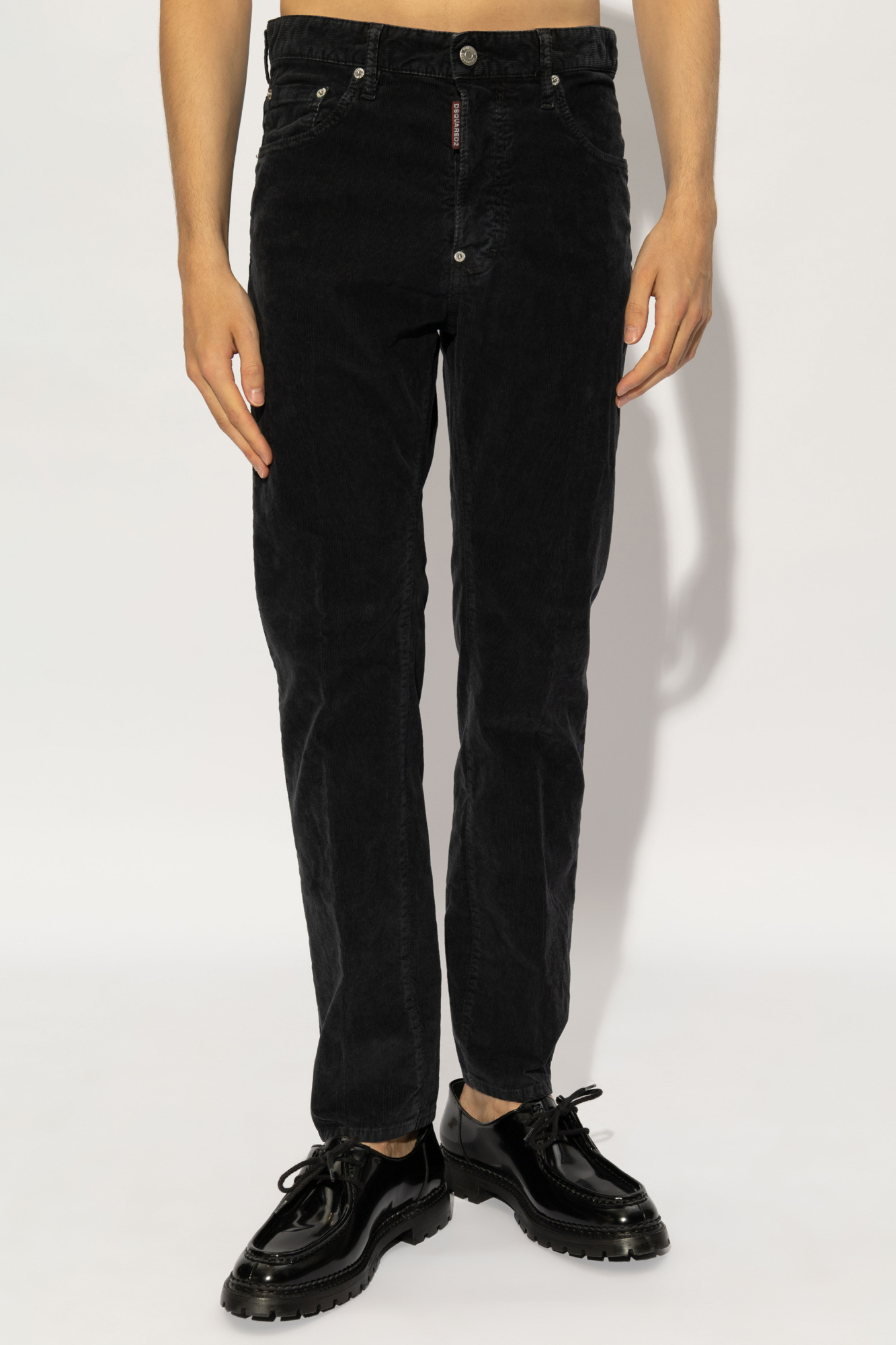 Dsquared2 Corduroy Slim-cut Jeans In Black
