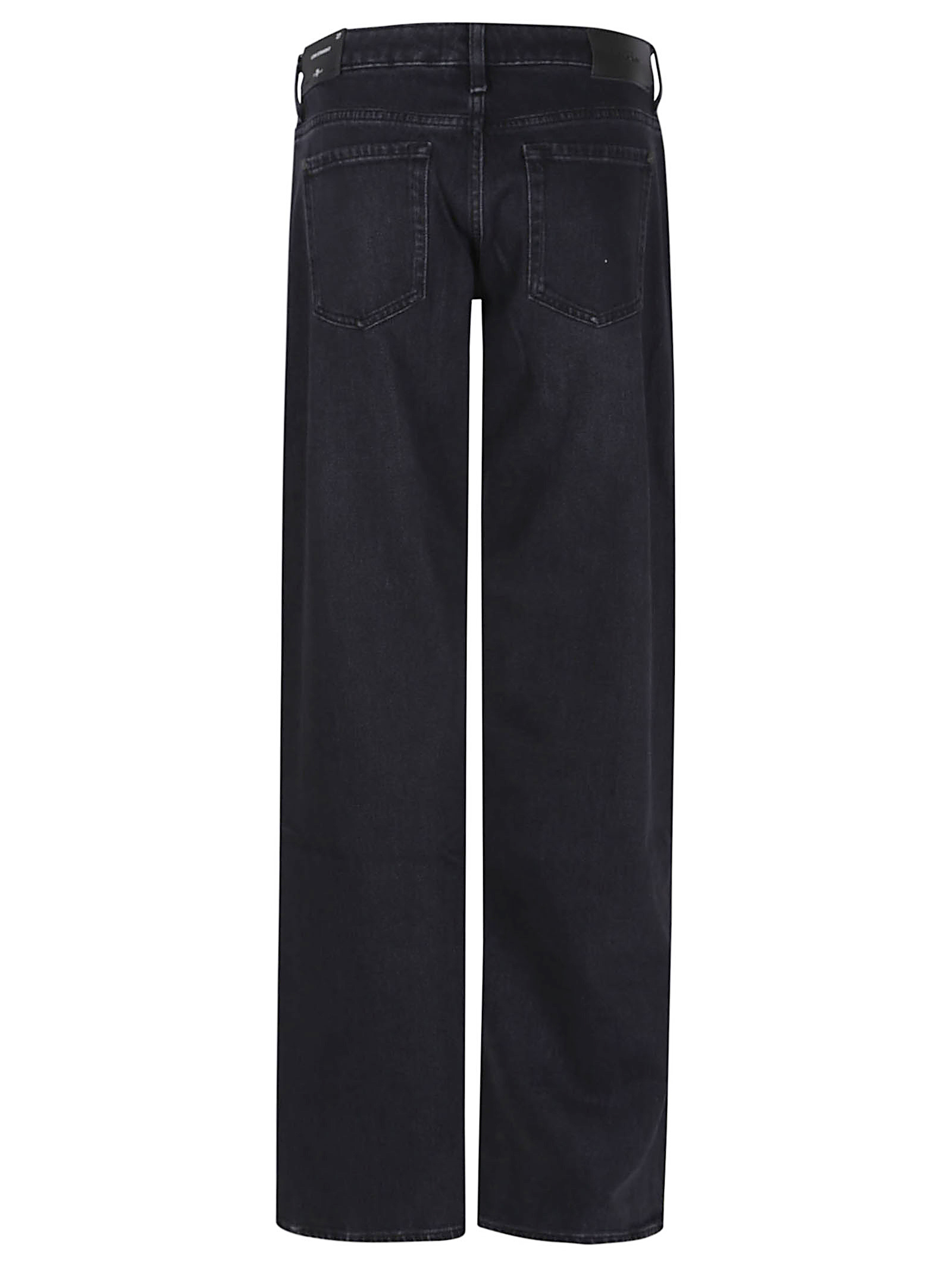 7 For All Mankind Straight-leg Jeans In Black