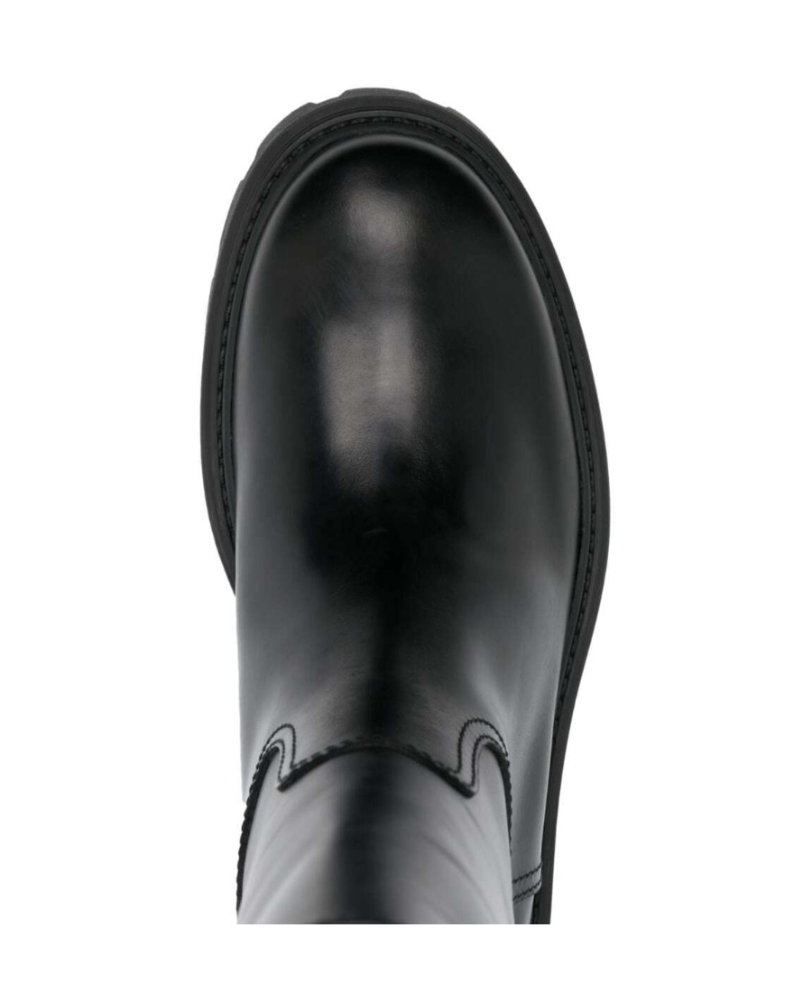 Tod's Buckle-detail Leather Boots In Black