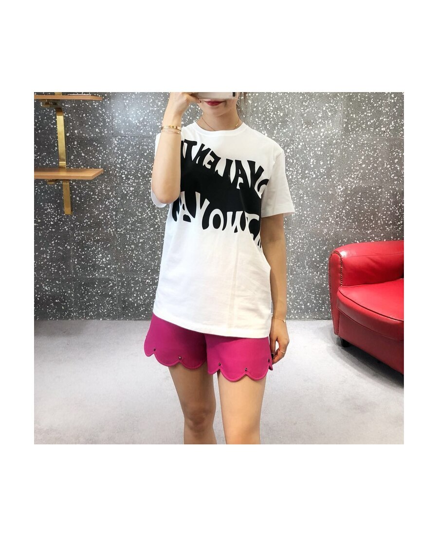 Valentino Trunk Alphabet Printed T-shirt In White