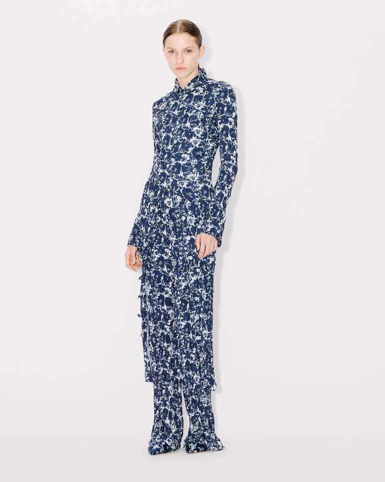 Kenzo Floral Camouflage Casual Pants In Blue