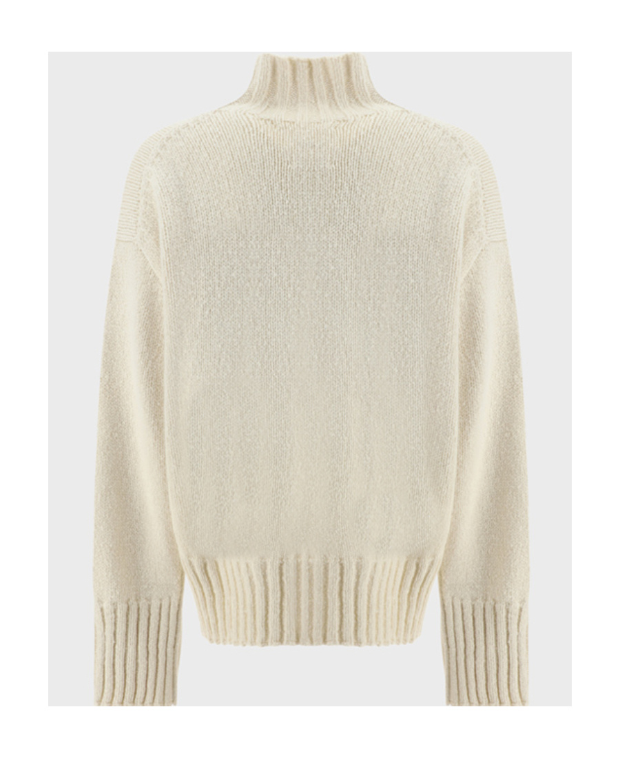 Jil Sander Wool And Silk Sweater Women In Nude