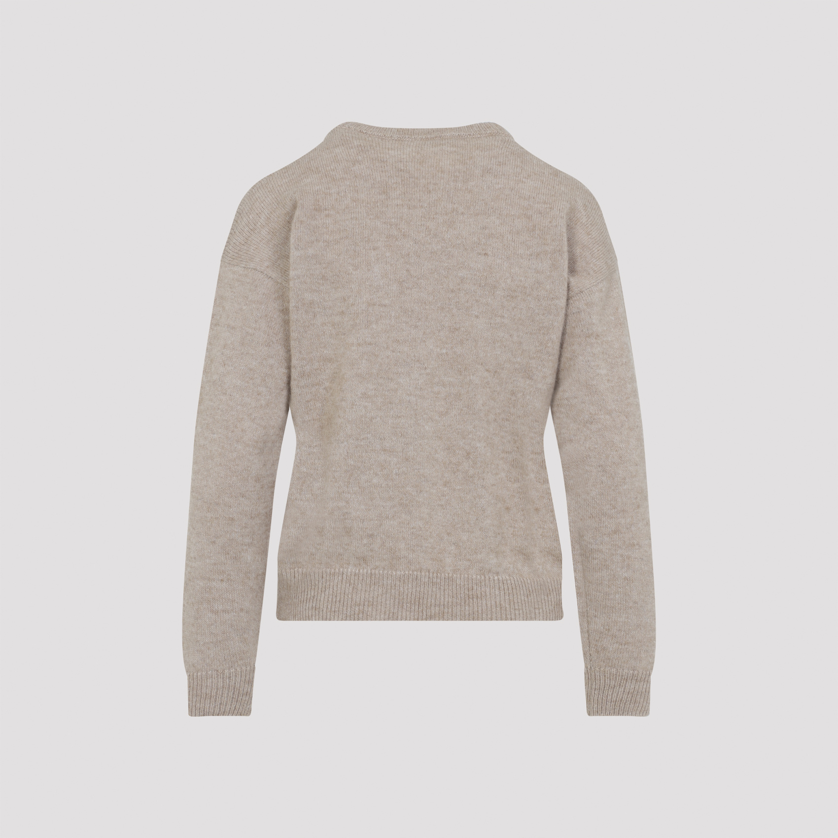 Peserico Argyle Knit Sweater With Sparkling Embellishments In Gray