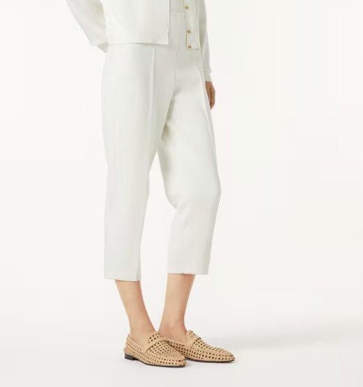 Loro Piana Straight Casual Pants In White