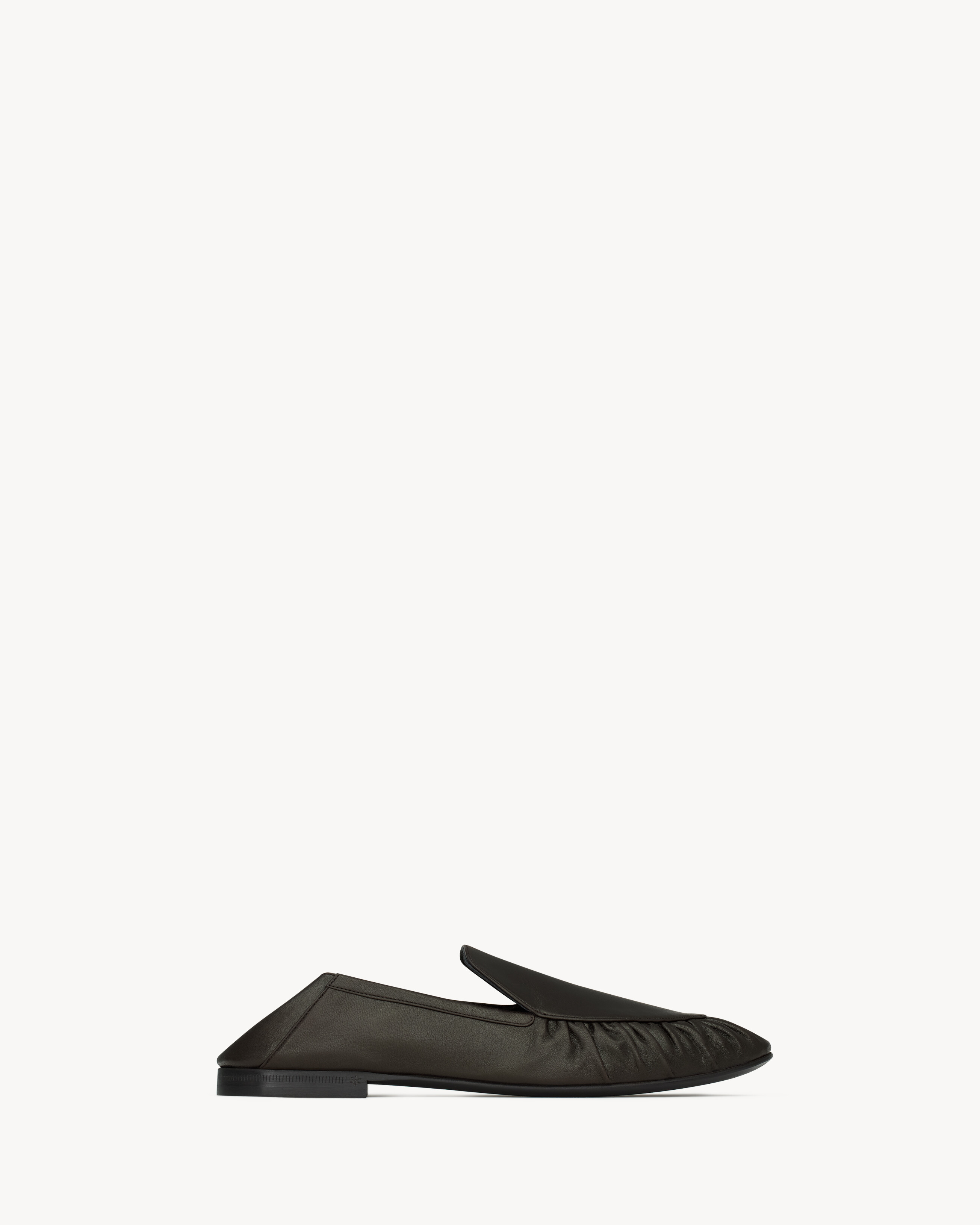 Saint Laurent Leather Alain Loafers Featuring Ruched Detailing In Multi