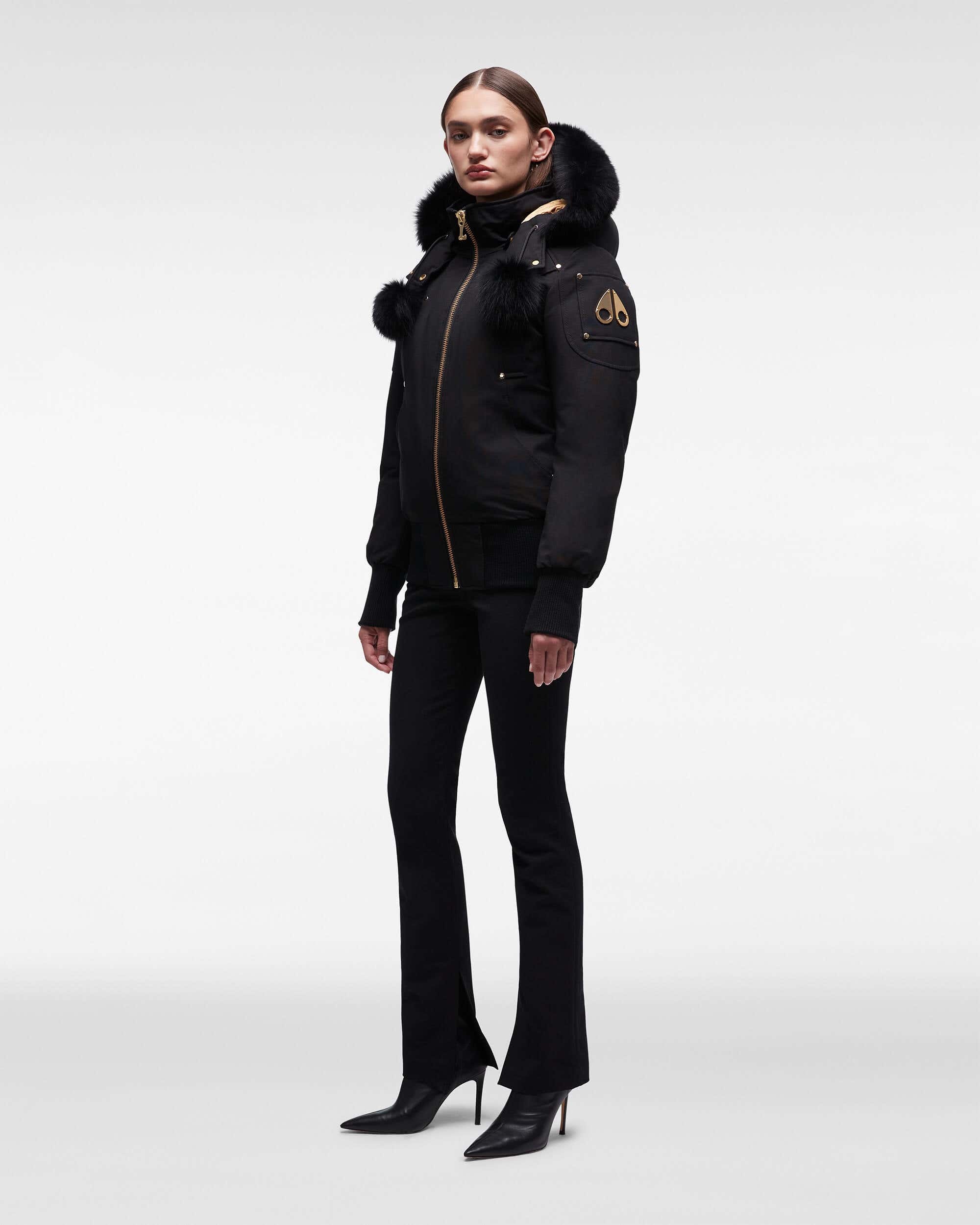 Moose Knuckles Gold Capsule Sainte Flavie Down Bomber In Black