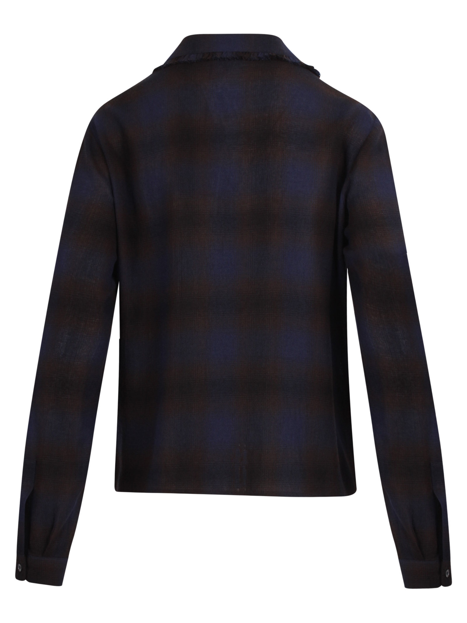 N°21 Check-pattern Shirt In Black