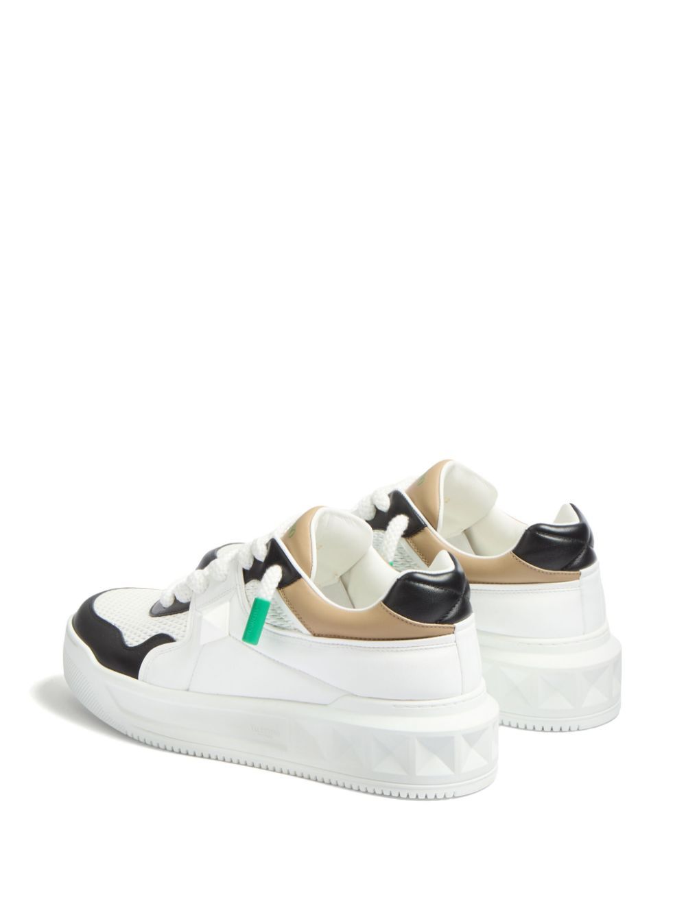 Valentino Stud Xl Low-top Sneakers With Contrasting Panels In White