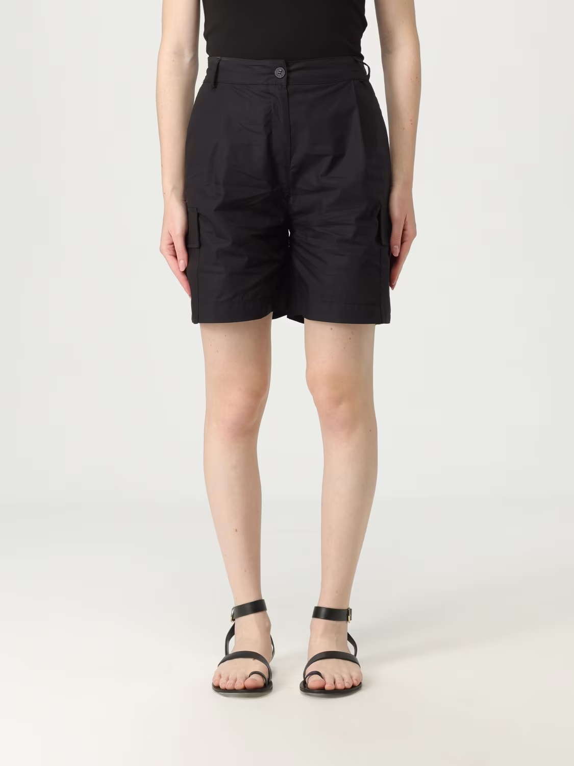 Kaos Poplin Cotton Shorts In Black