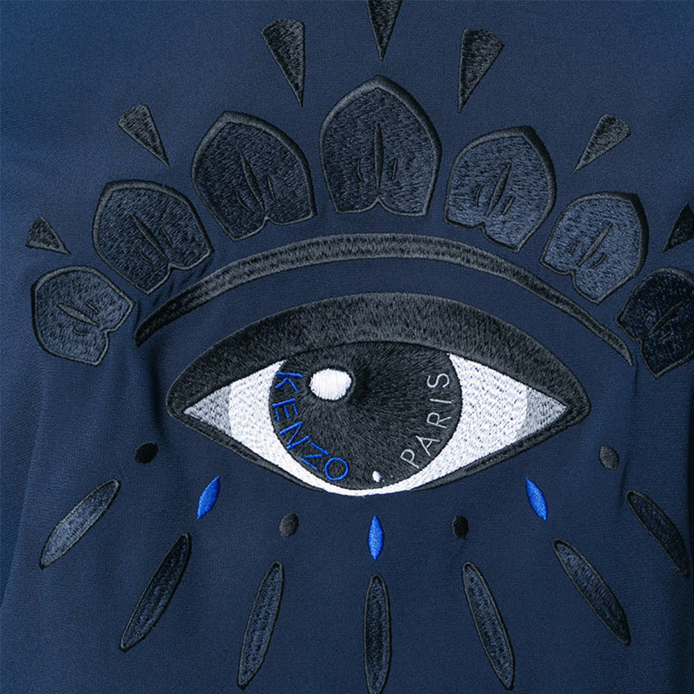 Kenzo Eye Logo Sports Sweater In Blue