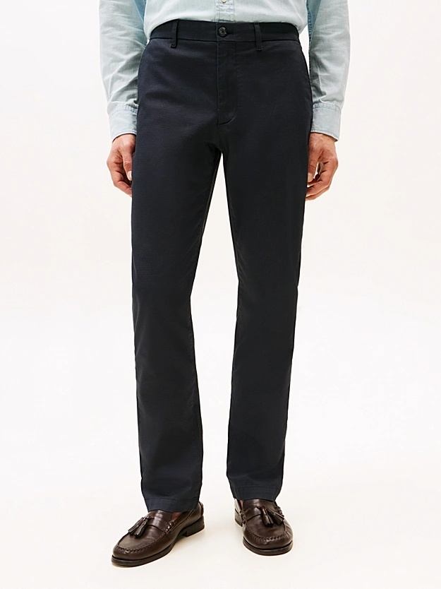 Tommy Hilfiger Belt Loop Casual Pants In Blue