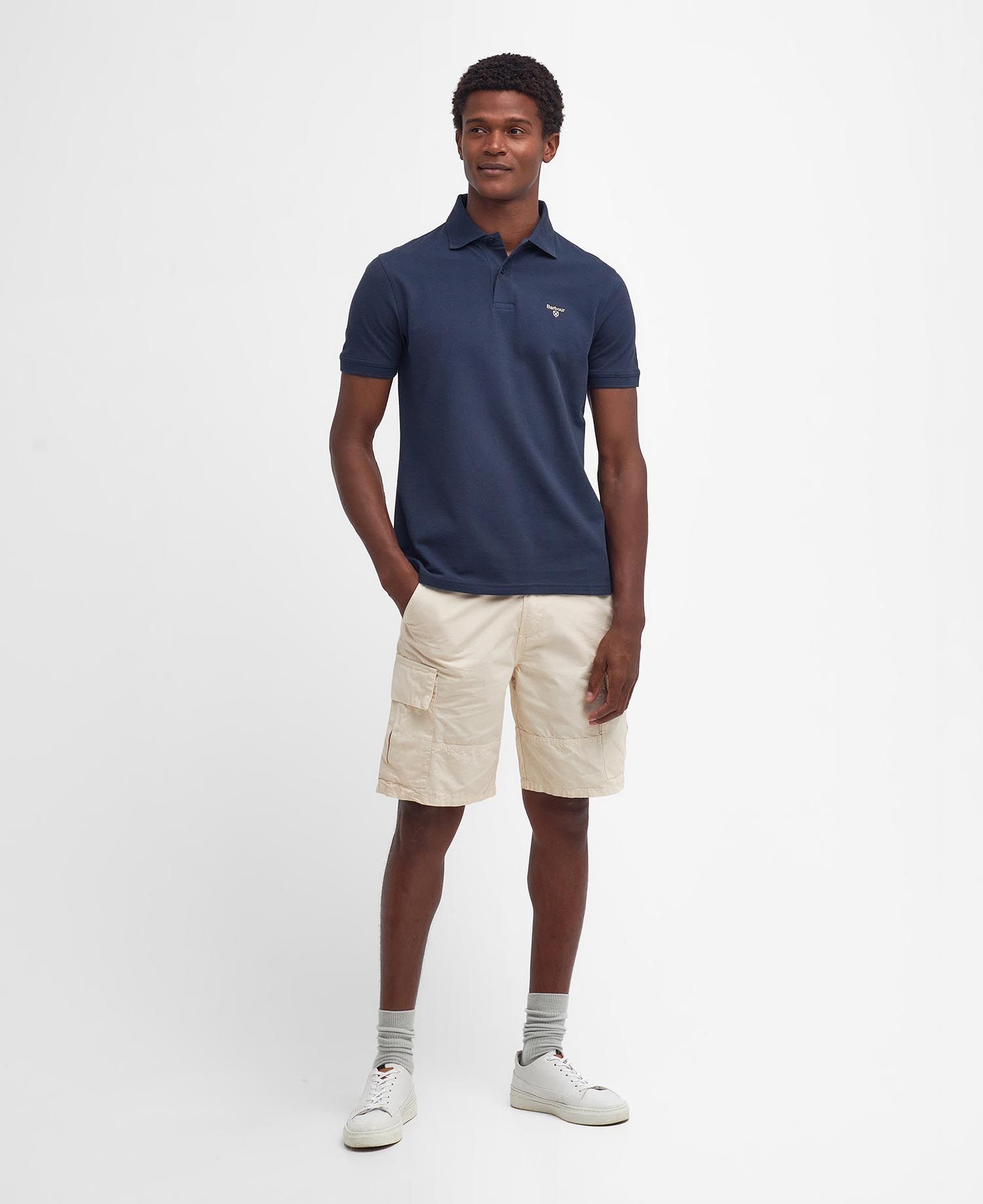 Barbour Short-sleeved Polo Shirt In Blue