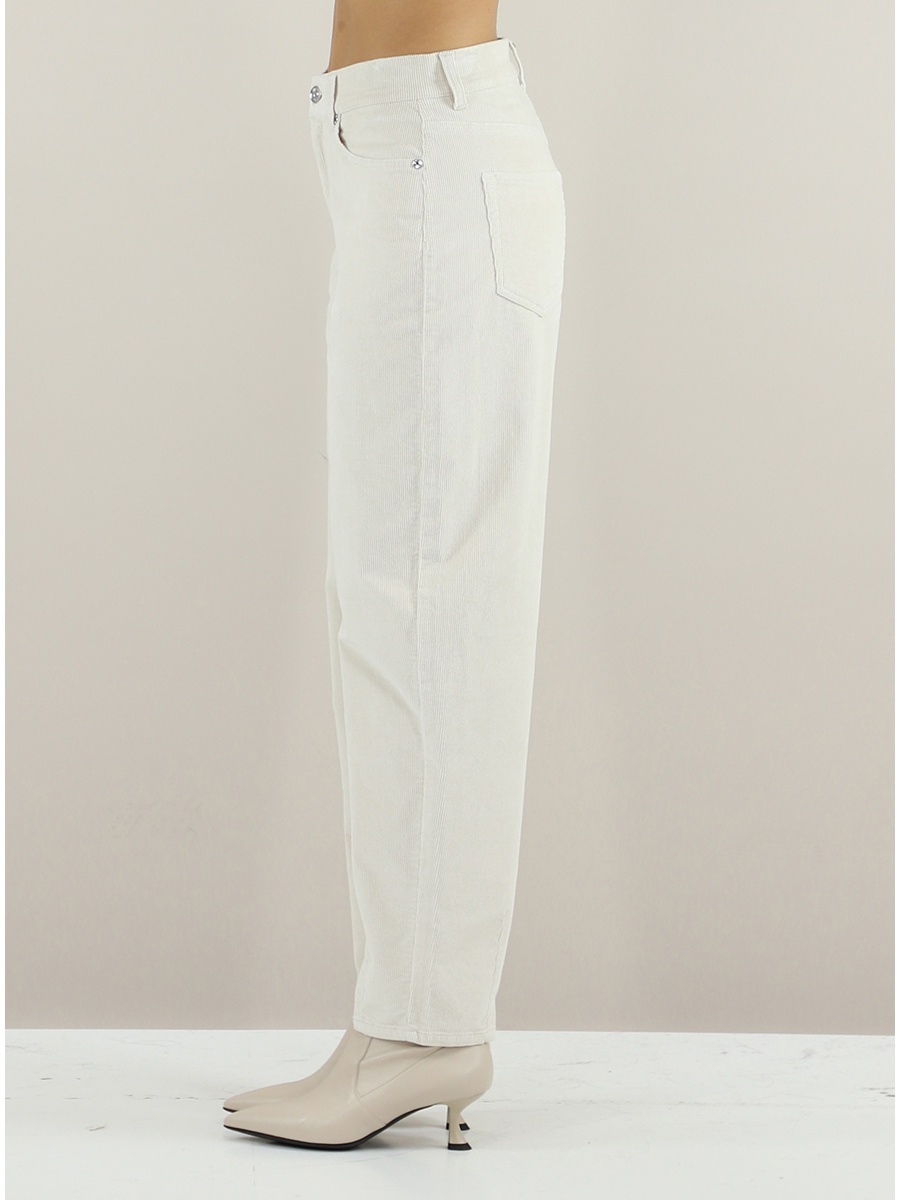 Liu •jo Relaxed Fit Straight Leg Trousers In White