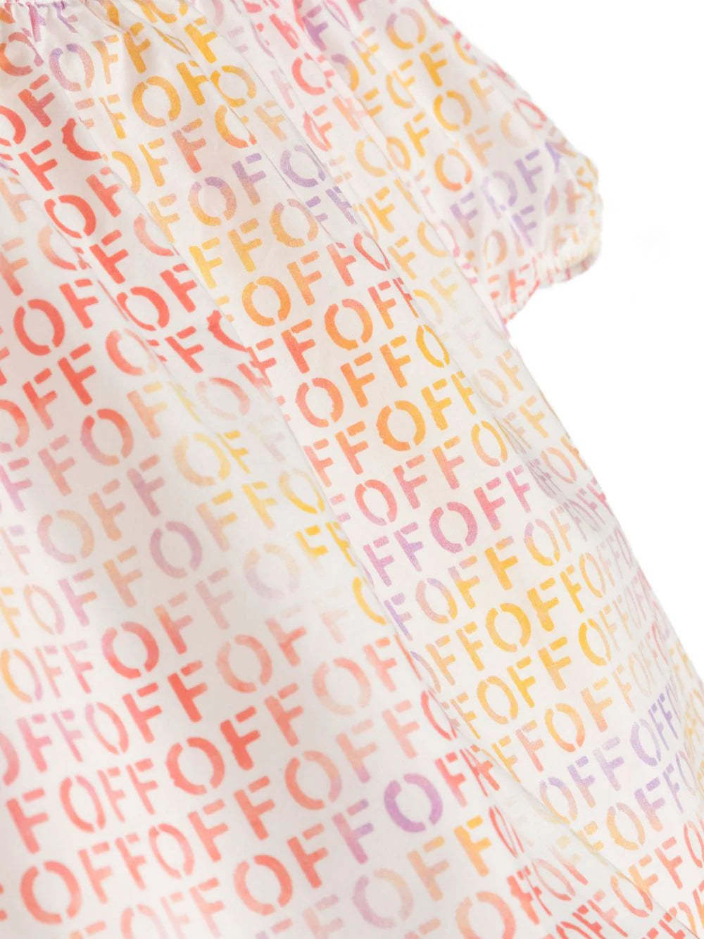 OFF-WHITE LOGO-PRINT COTTON BLOUSE