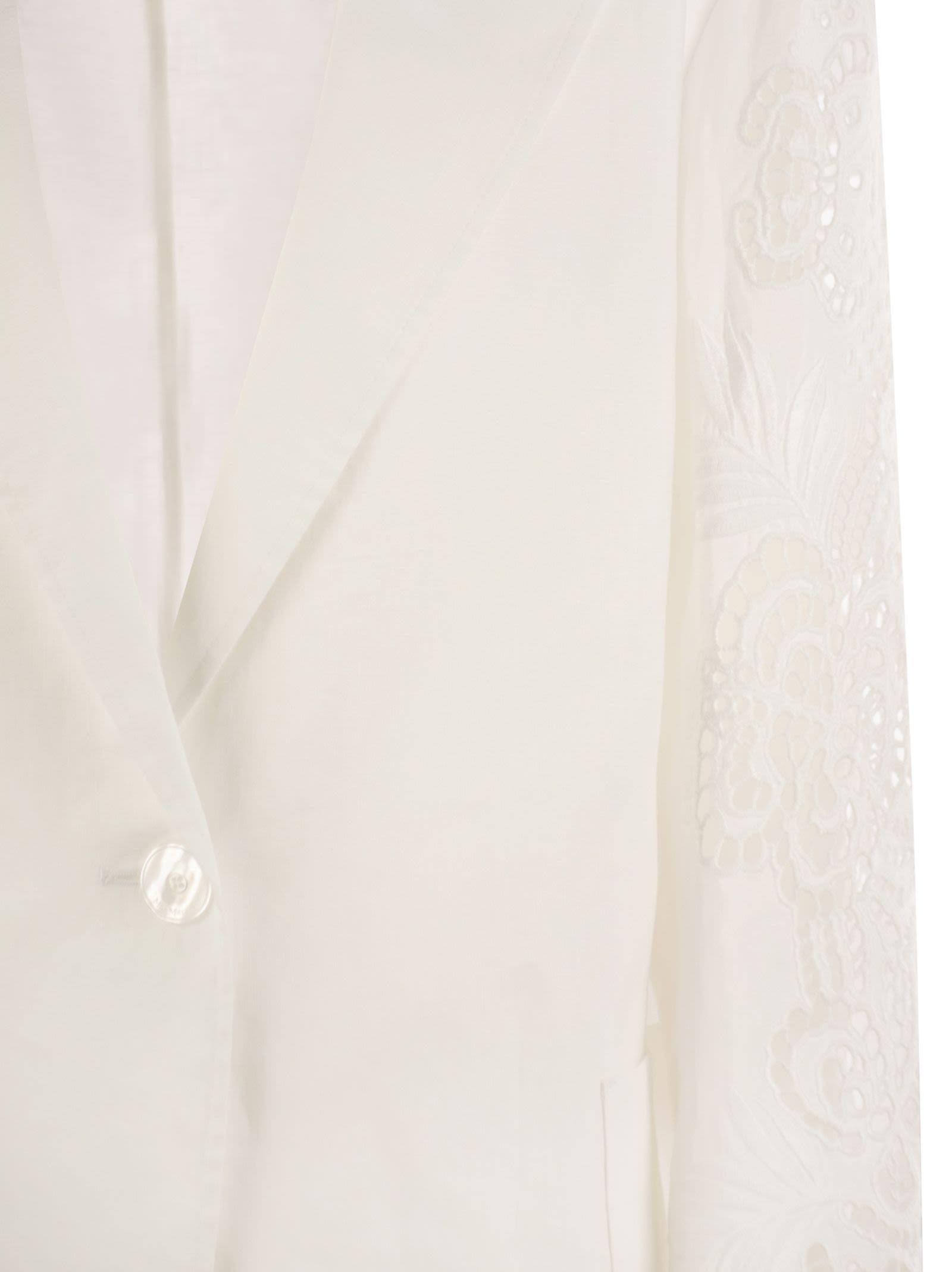 MAX MARA OVERSIZED LINEN CANVAS JACKET 