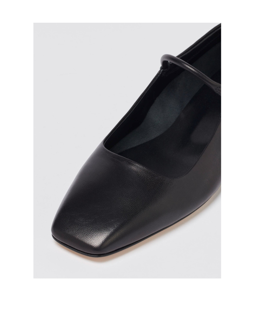 Aeyde Uma Nappa Leather Ballet Flats In Black