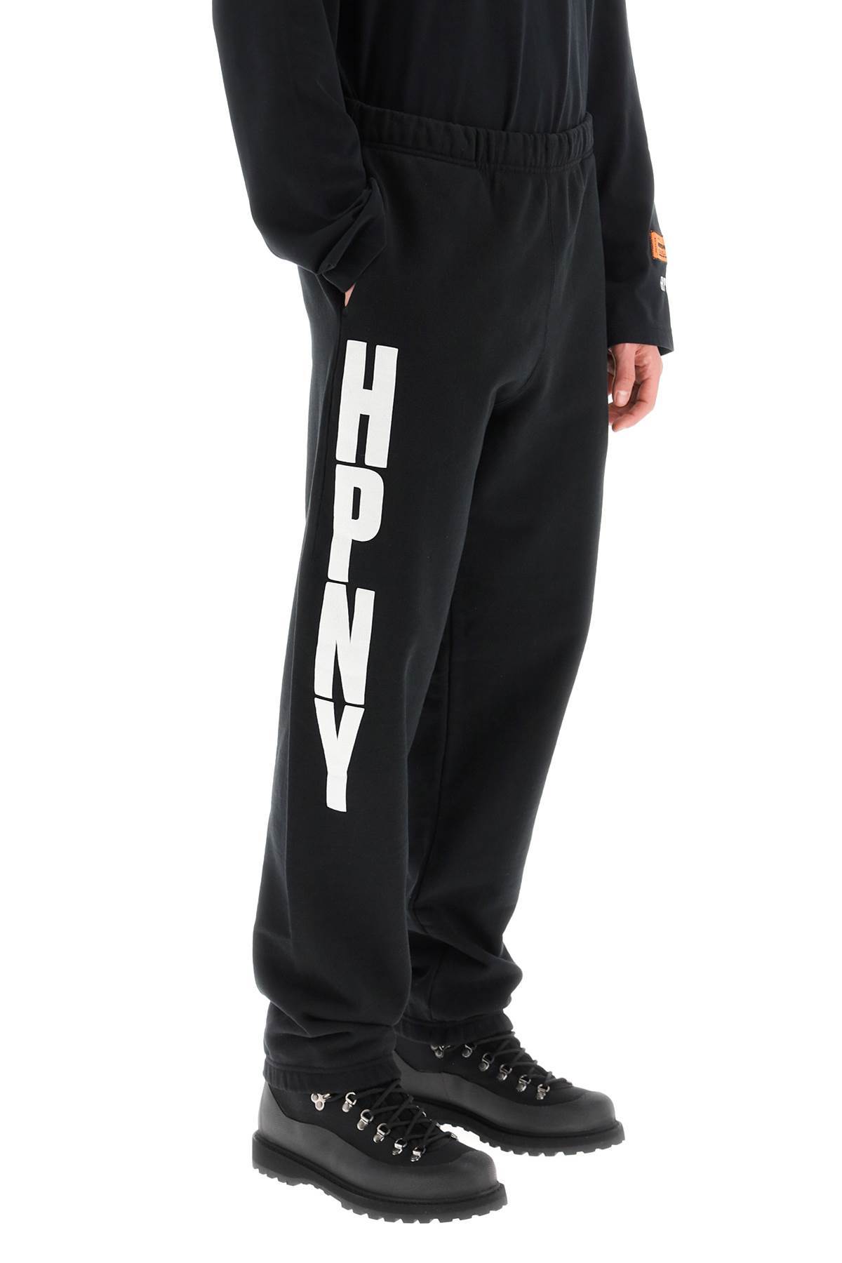 Heron Preston Graphic-printed Elasticated Waistband Pants In Black