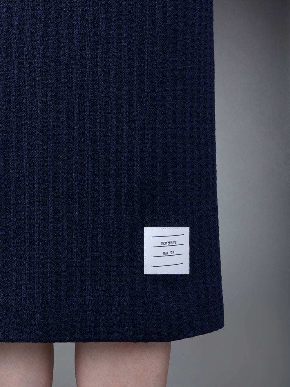 Thom Browne Logo-patch Jacquard Skirt In Black