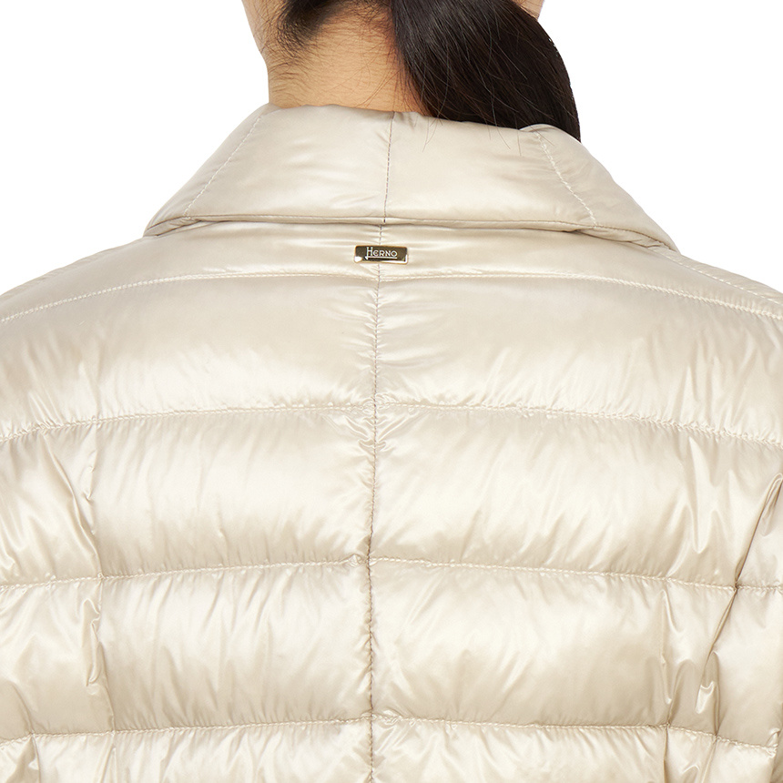 Shop Herno Strap Down Jacket In Nude