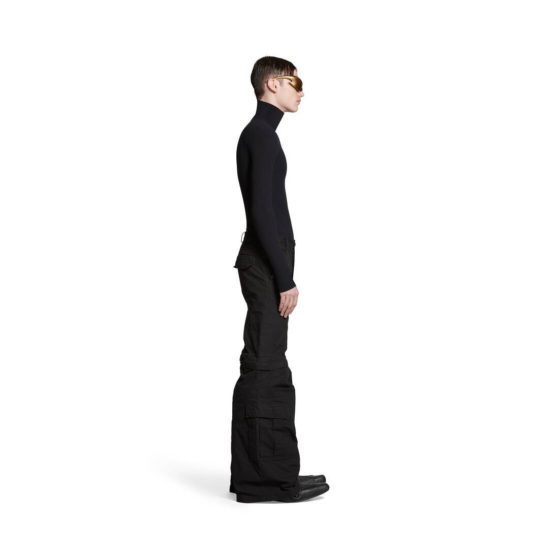 BALENCIAGA FLARED CARGO PANTS IN BLACK