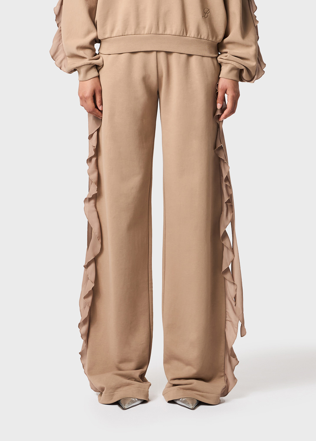 Blumarine Wide-leg Casual Pants In Nude