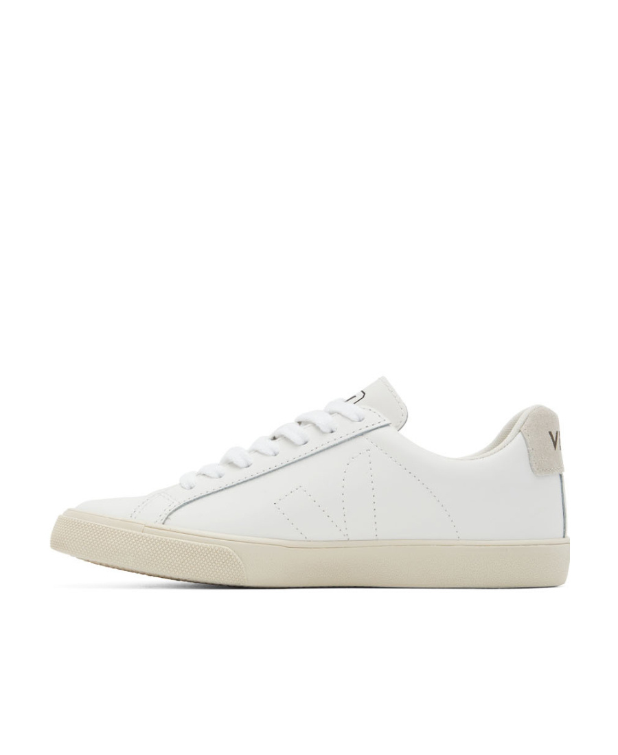 Veja White Esplar Leather Sneakers In White