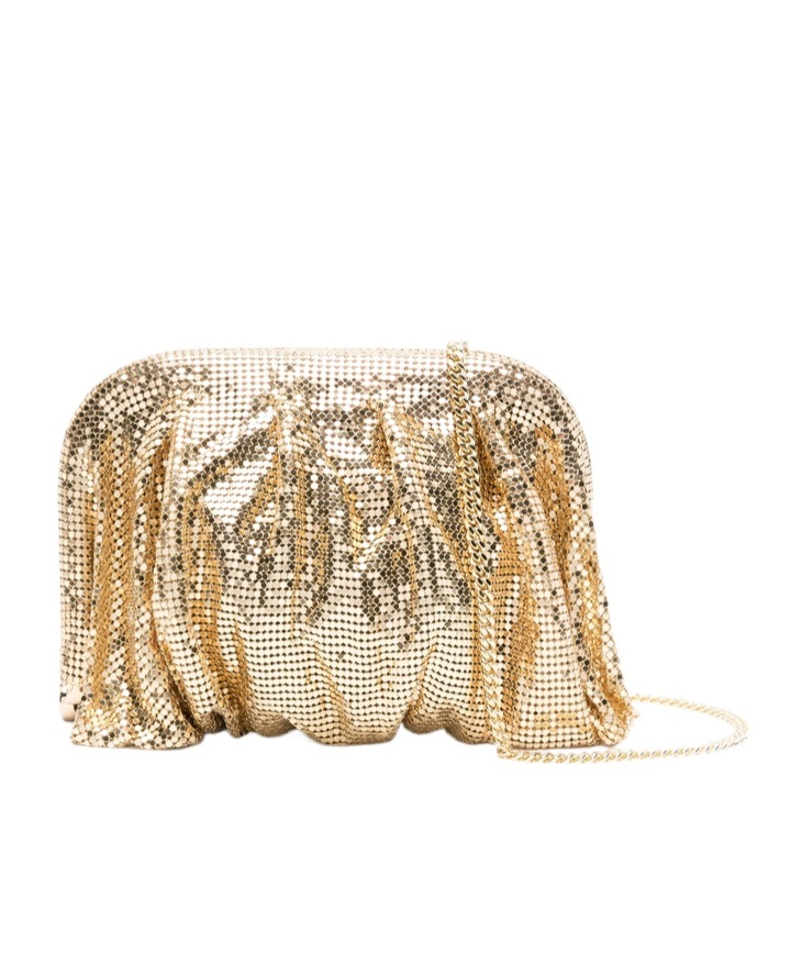 Benedetta Bruzziches Sequined Shoulder Bag In Brown